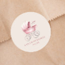 Suche nach rosa kinderwagen aufkleber Babydusche