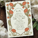 Suche nach art nouveau wedding einladungen Vintag