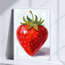 Suche nach rote erdbeeren poster Aquarell