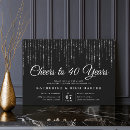 Suche nach 40 jahrestag einladungen Schwarz weiß