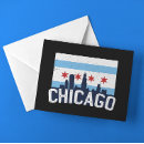 Suche nach chicago skyline postkarten Vintag