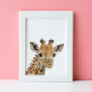 Suche nach babygiraffe poster Aquarell