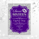 Suche nach purple einladungen Sweet sixteen