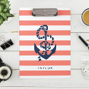 Suche nach anker klemmbrett Personalisiert