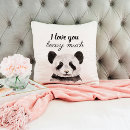 Suche nach panda liebe kissen Schwarz weiß