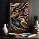 Suche nach abstrakte vögel poster Aquarell