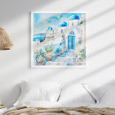 Suche nach santorini kunst poster Küstenlinie