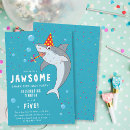 Suche nach weißer hai einladungen Blau