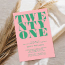 Suche nach einzigartiger 21 geburtstag einladungen Für sie