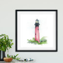 Suche nach leuchtturm aquarell poster Malerei