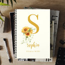 Suche nach sonnenblumen kleine notizbücher Mit monogramm