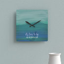 Suche nach blaue wasserfarbe wanduhren Ozean