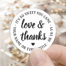 Suche nach liebe und dank aufkleber Elegant