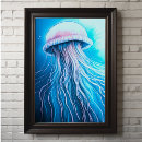 Suche nach rosa quallen poster Blau