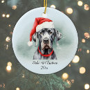 Suche nach great dane ornamente Weihnachtsmannmütze