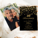 Suche nach 30 hochzeitstag einladungen Schwarz und gold