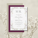 Suche nach burgundy wedding einladungen Monogramm