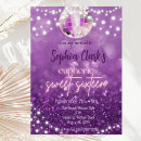 Suche nach lila glitter einladungen Sweet 16