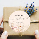 Suche nach rosa wildblumen aufkleber Babyparty