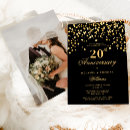 Suche nach 20 hochzeitstag einladungen Schwarz und gold