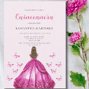Suche nach rosa kleid einladungen Quinceañera