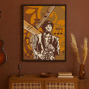 Suche nach jazzmusiker poster Saxophon
