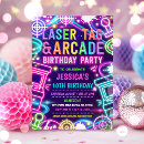 Suche nach laser tag einladungen Glühendes party