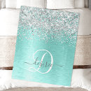Suche nach aquamarin decken Mit monogramm
