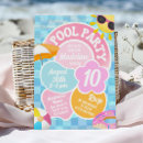 Suche nach retro pool party einladungen Rosa
