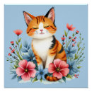 Suche nach blumenkatze poster Für sie