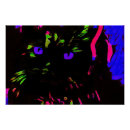 Suche nach glühende augen poster Schwarzkatze