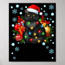 Suche nach weihnachtsmann hut poster Schwarze katze