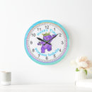 Suche nach lila und gelb wanduhren Girl