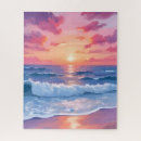 Suche nach ozeanwelle puzzle Sonnenuntergang