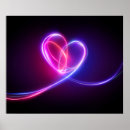 Suche nach neon herz poster Blau