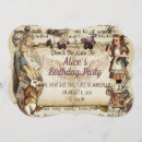Suche nach alice in wonderland birthday party einladungen Vintag