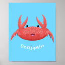 Suche nach niedliche krabbe poster Cartoon
