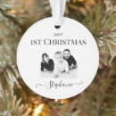 Suche nach babys 1 weihnachten ornamente Schwarz weiß