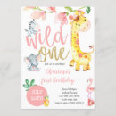 Suche nach safari 1st birthday einladungen Rosa