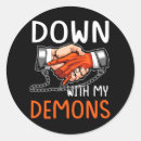 Suche nach dämonen aufkleber Mit