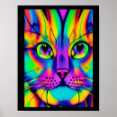 Suche nach psychedelische katze poster Lila