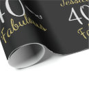 Suche nach fortieth geschenkpapier Schwarzes