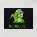 Suche nach krokodil visitenkarten Grün