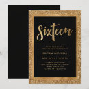 Suche nach party des bonbons 16 einladungen Schwarzes und gold