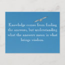 Suche nach wissen postkarten Weisheit