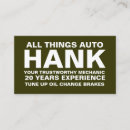 Suche nach mechaniker visitenkarten Industrie