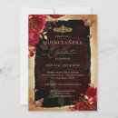 Suche nach rote quinceanera einladungen Rot und gold
