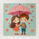 Suche nach regenschirm puzzle Paar