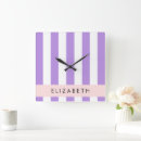 Suche nach lila streifen wanduhren Für sie