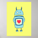 Suche nach niedlicher roboter poster Blau